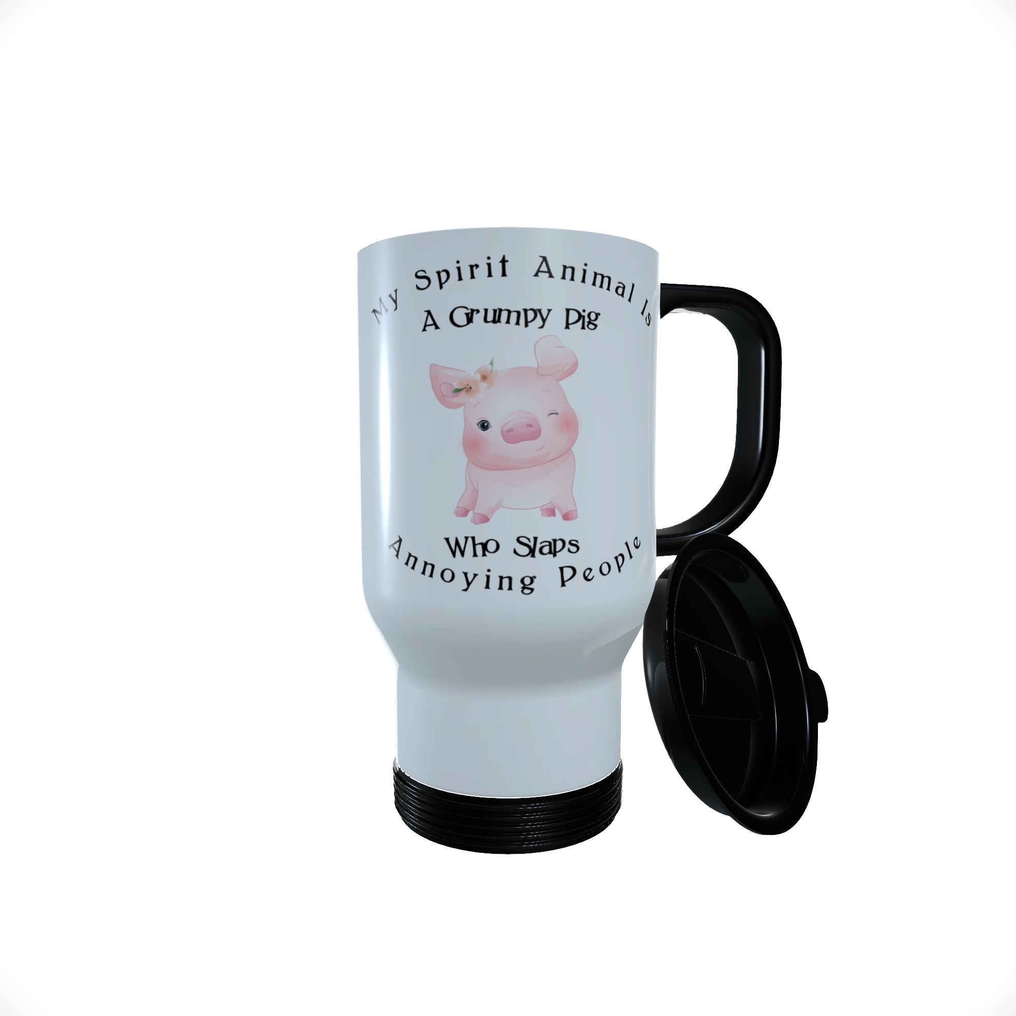 Pig - My Spirit Animal Is ... Travel Mug, Personalised Pig Mug